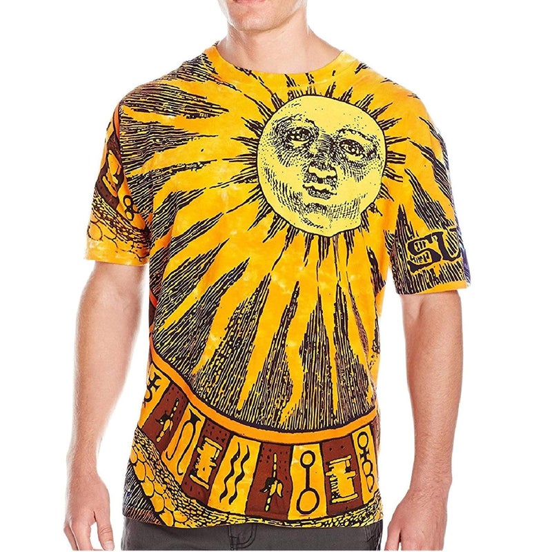 Liquid Blue Men's Sun Moon T-Shirt, Tie Dye, Large - Image 1
